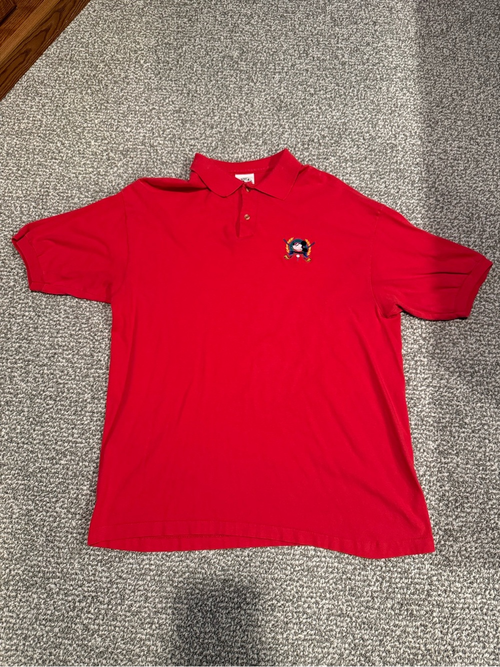 Vintage Disney Mickey and Co Red Golf Polo Shirt